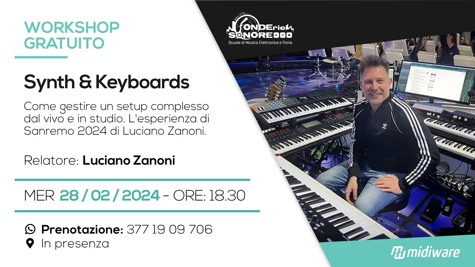Workshop Synth & Keyboards - Luciano Zanoni
