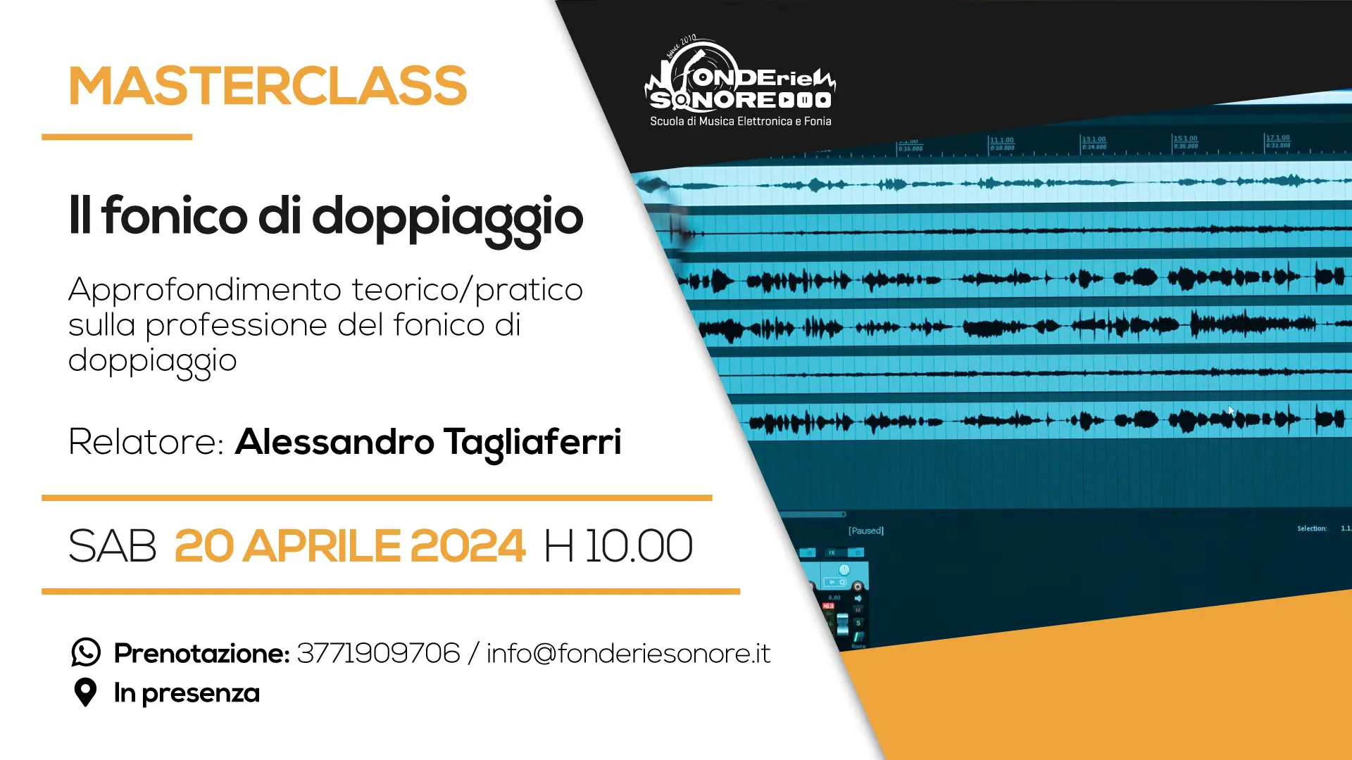 masterclass fonico di doppiaggio